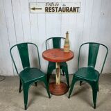 Set chairs and pedestal table Tolix