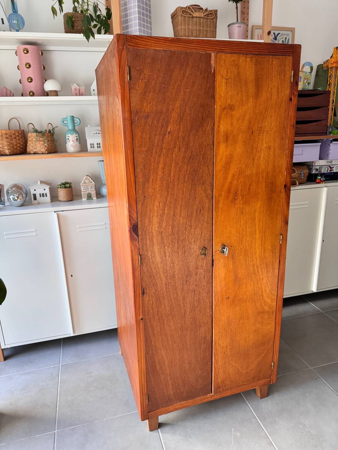 Vintage old pantry cupboard - jam cupboard - bonnetière - furniture