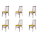 Set of Six Mid Century Dining Chairs, Denmark, 1970s