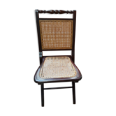 Chaise pliante en cannage style anglais