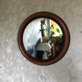 70s round mirror 53cm