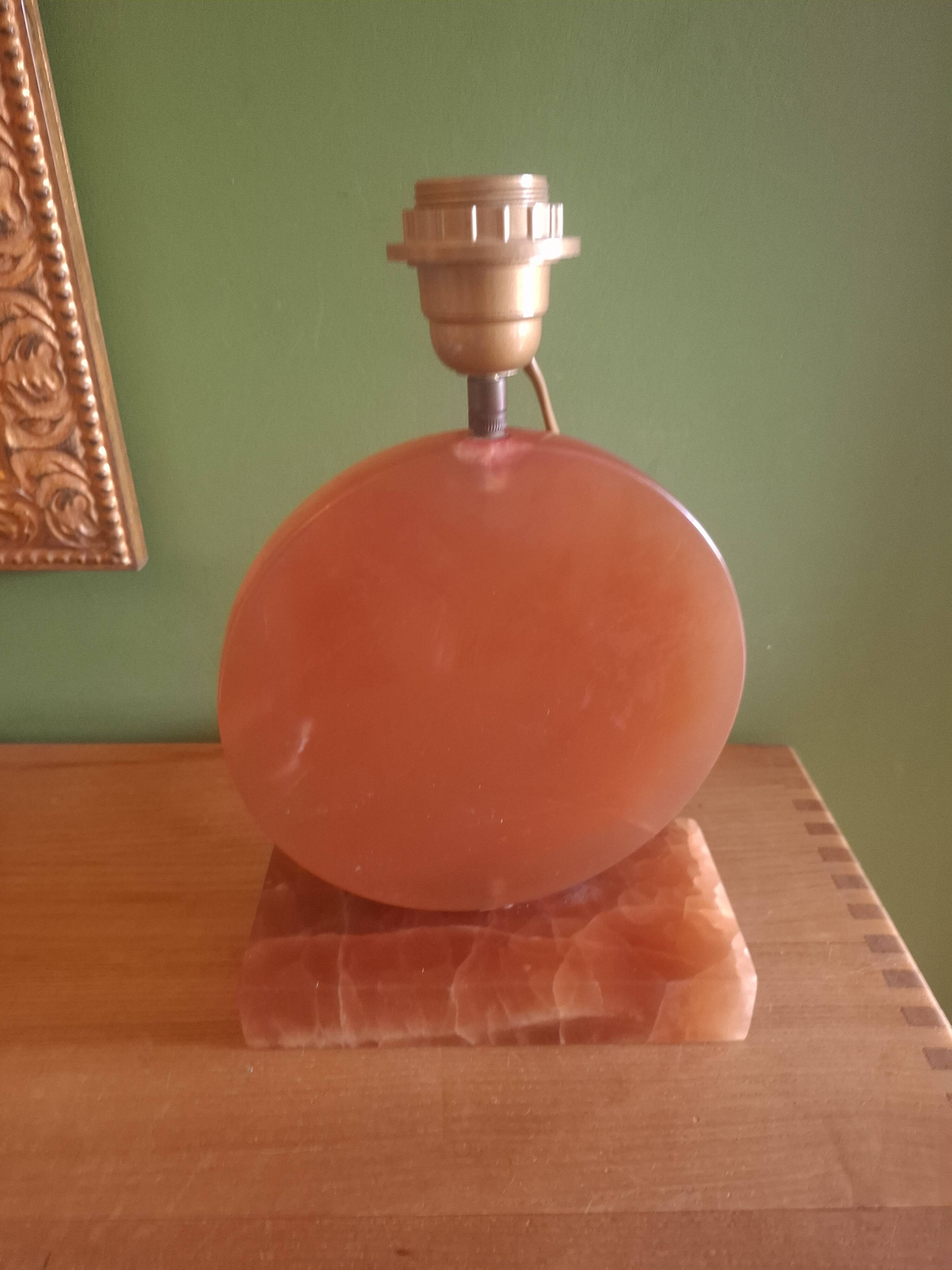 Pied de lampe en onyx, années 80