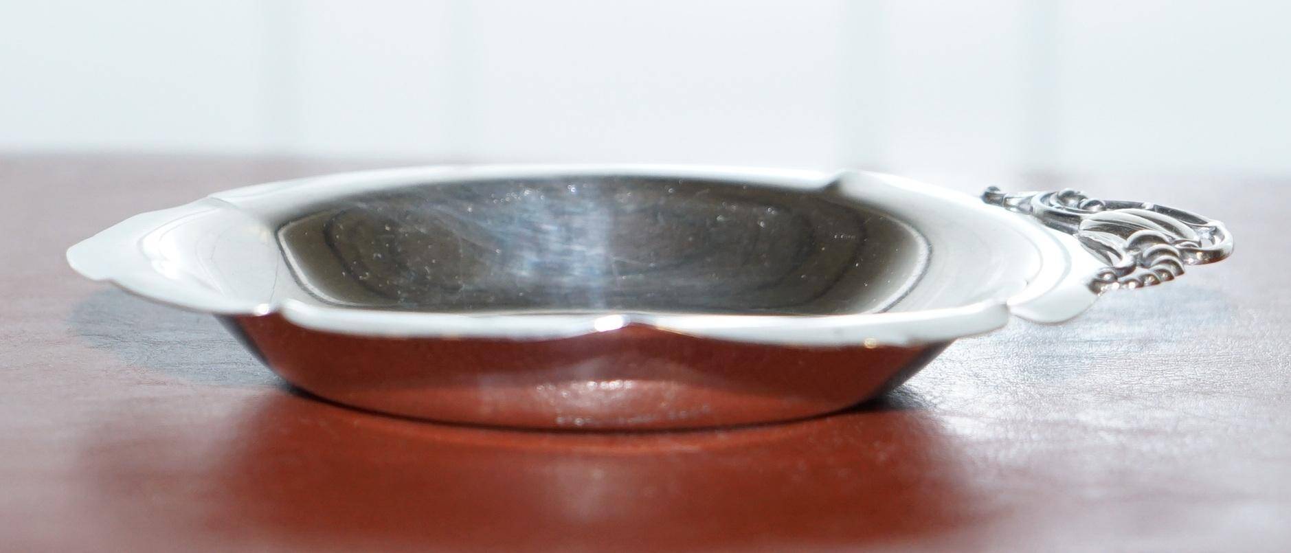 Pair of sterling silver biscuit dishes by Webster circa 1950.