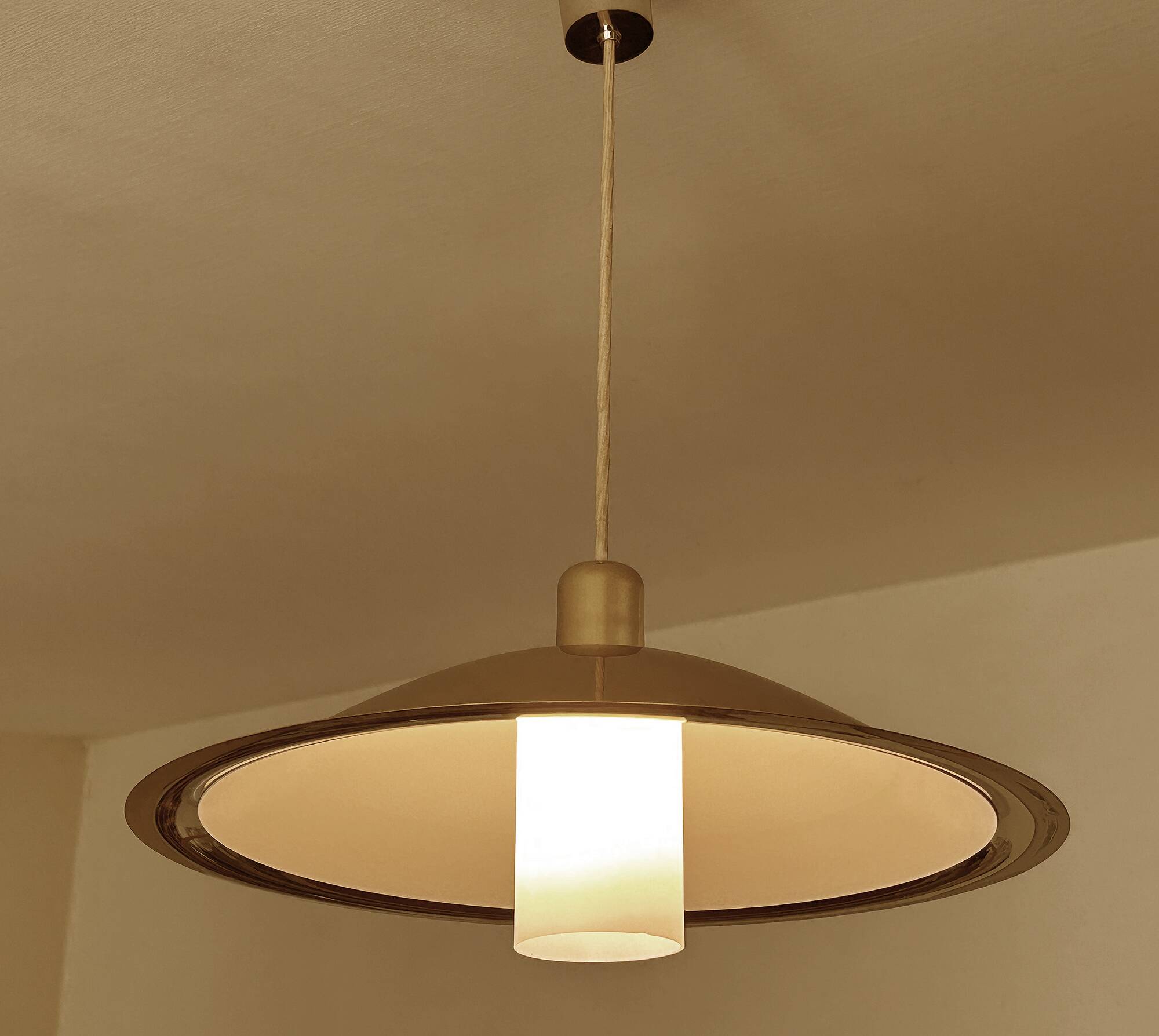 Vintage Danish Brass Pendant Light