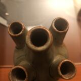 Soliflore vase with 5 stems in flamed sandstone numbered Denbac (?)