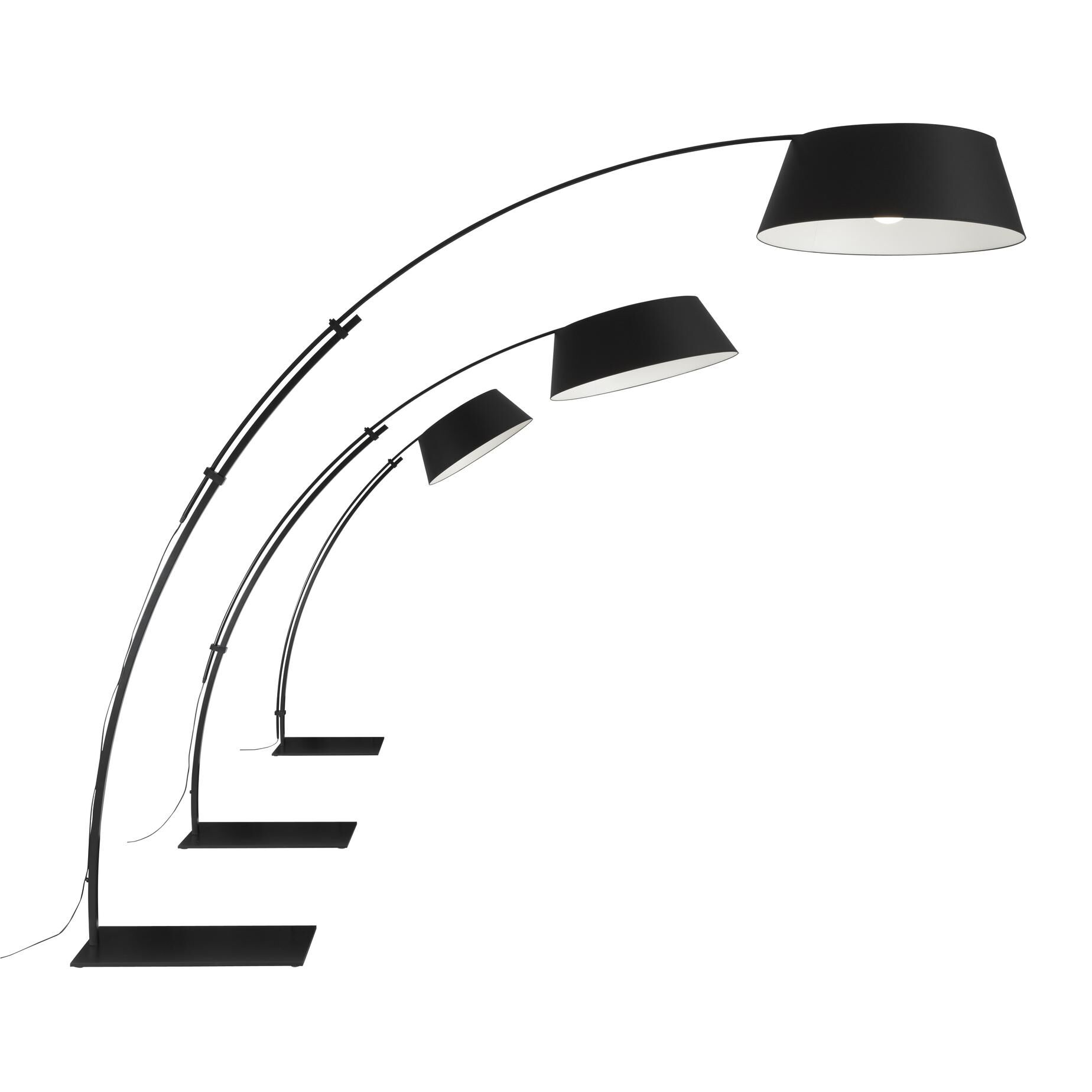 Lampadaire ouverture noir Cinna par Philippe Daney