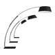 Lampadaire ouverture noir Cinna par Philippe Daney