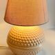 Pale pink ceramic lamp from the 90s