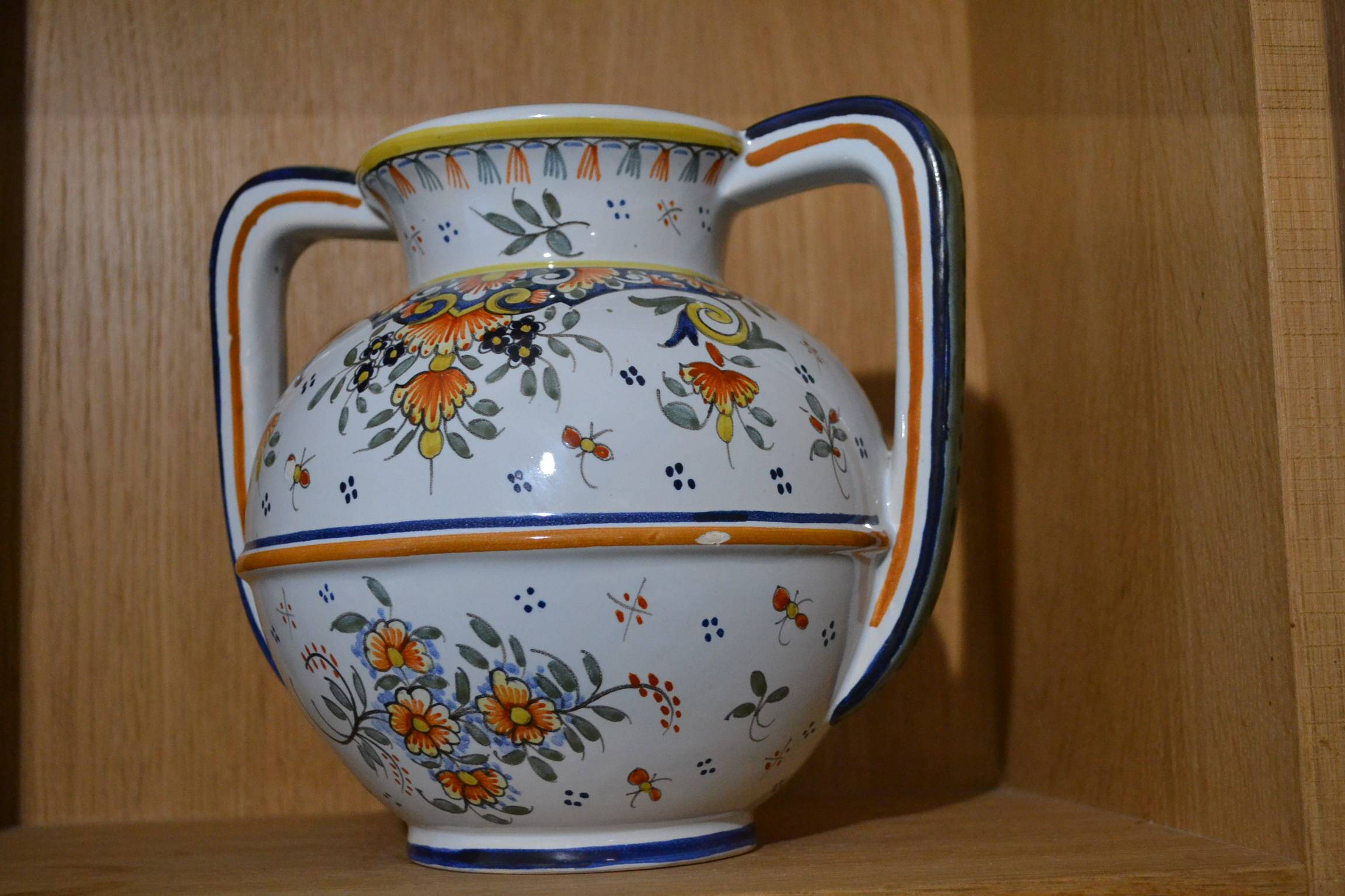 Amphora vase Rouen handmade decoration