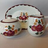 Longchamp Agen model sugar bowl and creamer on tray