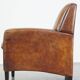 Art Deco sheep leather armchair with a lot of character