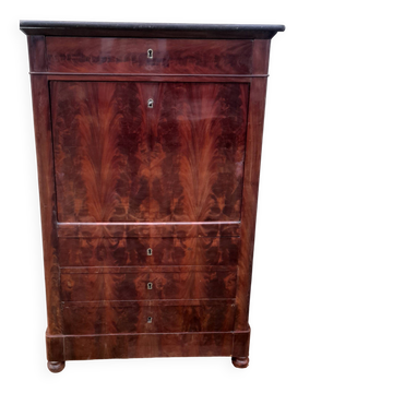 Louis Philippe mahogany secretary with key