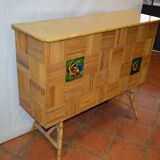 Bar vintage en rotin