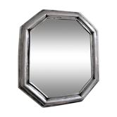 Miroir octogonal métal design années 70 48cmx55cm