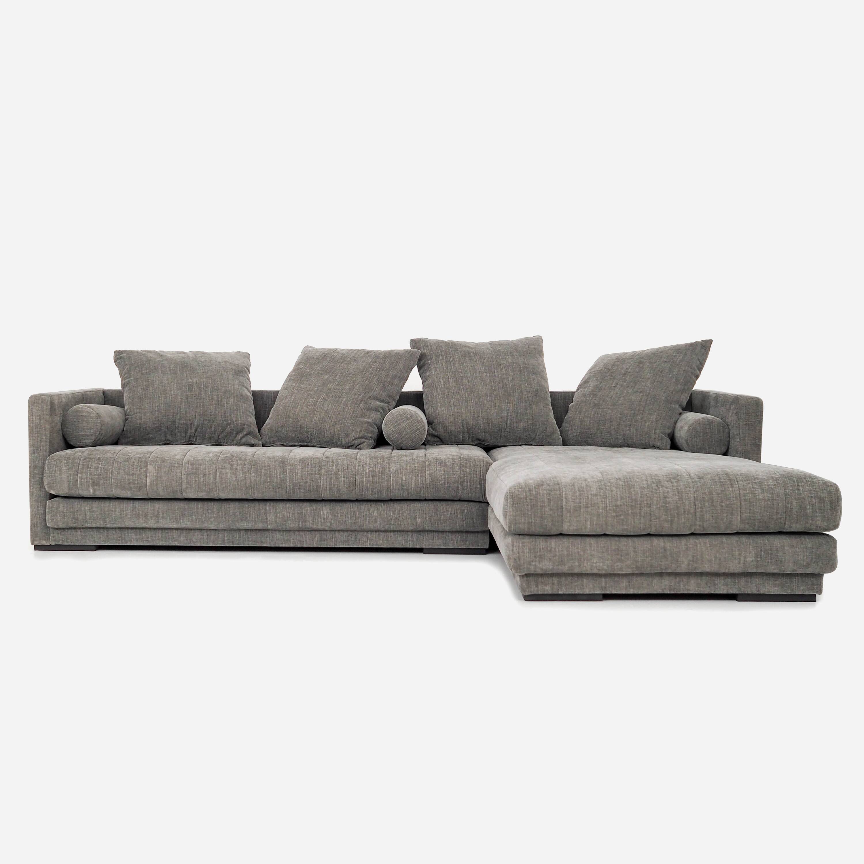 Canapé d'angle KOPENHAGA gris, design scandinave