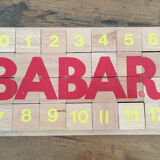 Puzzle vintage en bois babar