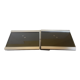 Pair of brushed effect metal photo frames