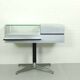 Counter with glass display from mid century barbershop interior