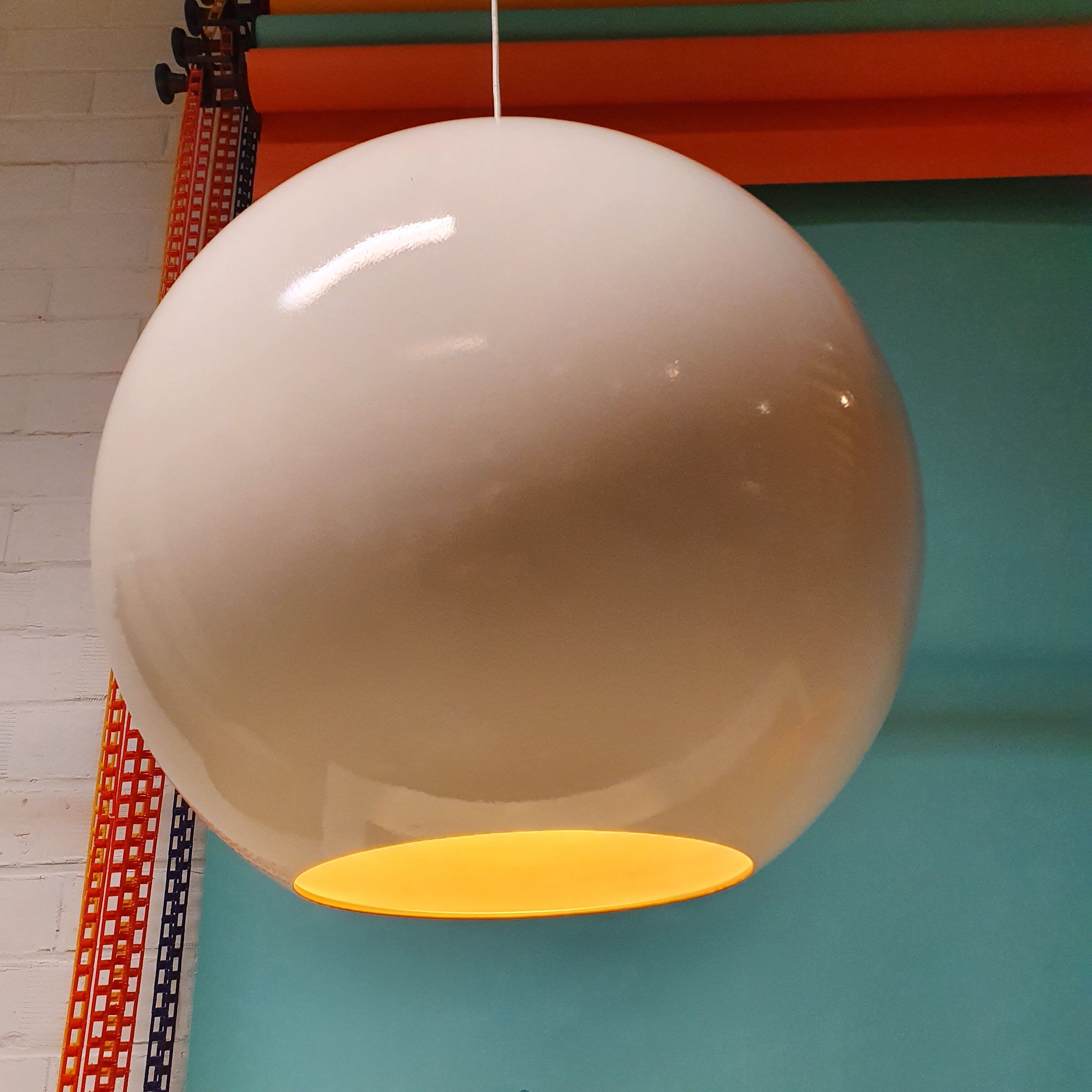 Giant white polyester ball pendant lamp