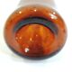 Amber bottle in bubbled blown glass, signed Biot – France, vintage 1970s