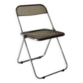 Chaise pliante en plexiglas et chrome, modele Plia de Giancarlo Piretti éd.Castelli, design 1970