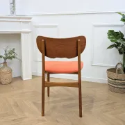 Scandinavian chair wood & vintage orange