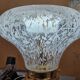 1970s table lamp in worked glass and gold metal