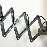 Grey Industrial Scissor Wall Lamp from Elektroinstala, 1960s