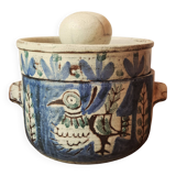 Covered pot Atelier Le murier Derval Reynaud vintage Vallauris