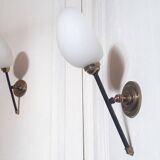 1950 Lunel articulated torchiere wall lights