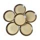 Set of 6 flat plates in vintage stoneware 70s