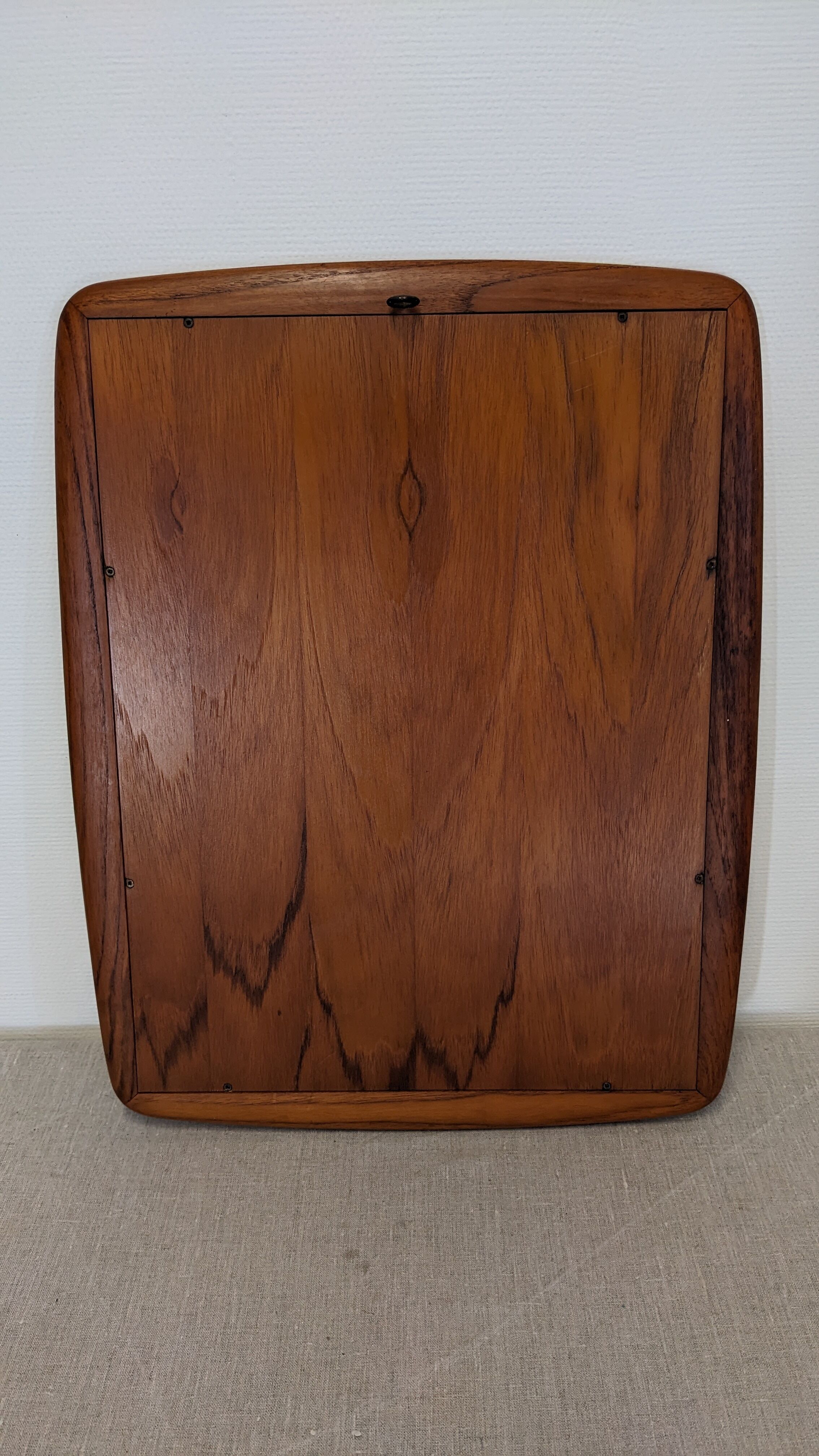 Scandinavian mirror in solid teak, Denmark circa 1970.