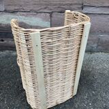 Rattan wicker log basket