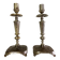 Pair of Candlesticks Candlesticks Bronze Silver Atypical Decoration