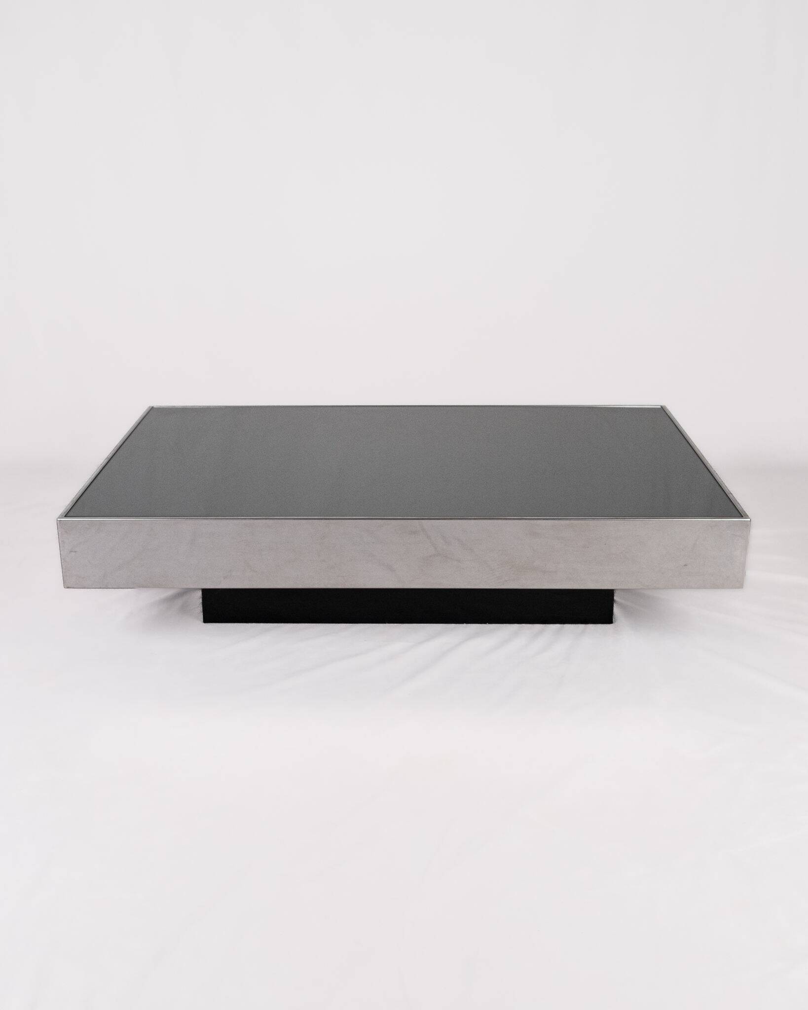 Mirror coffee table, Willy Rizzo for Cidue, Italy, 1970s