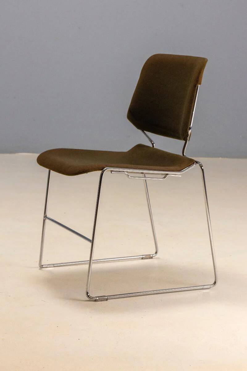 Set of 7 stackable Matrix chairs, Thomas Tolleson, 1970s, USA