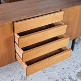 Vintage 60s - 70s German sideboard, walnut TV cabinet