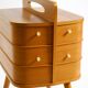 Beautiful original Mid Century teak sewing box with hinged compartments