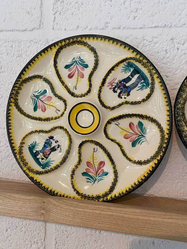 Service à huîtres Henriot Quimper