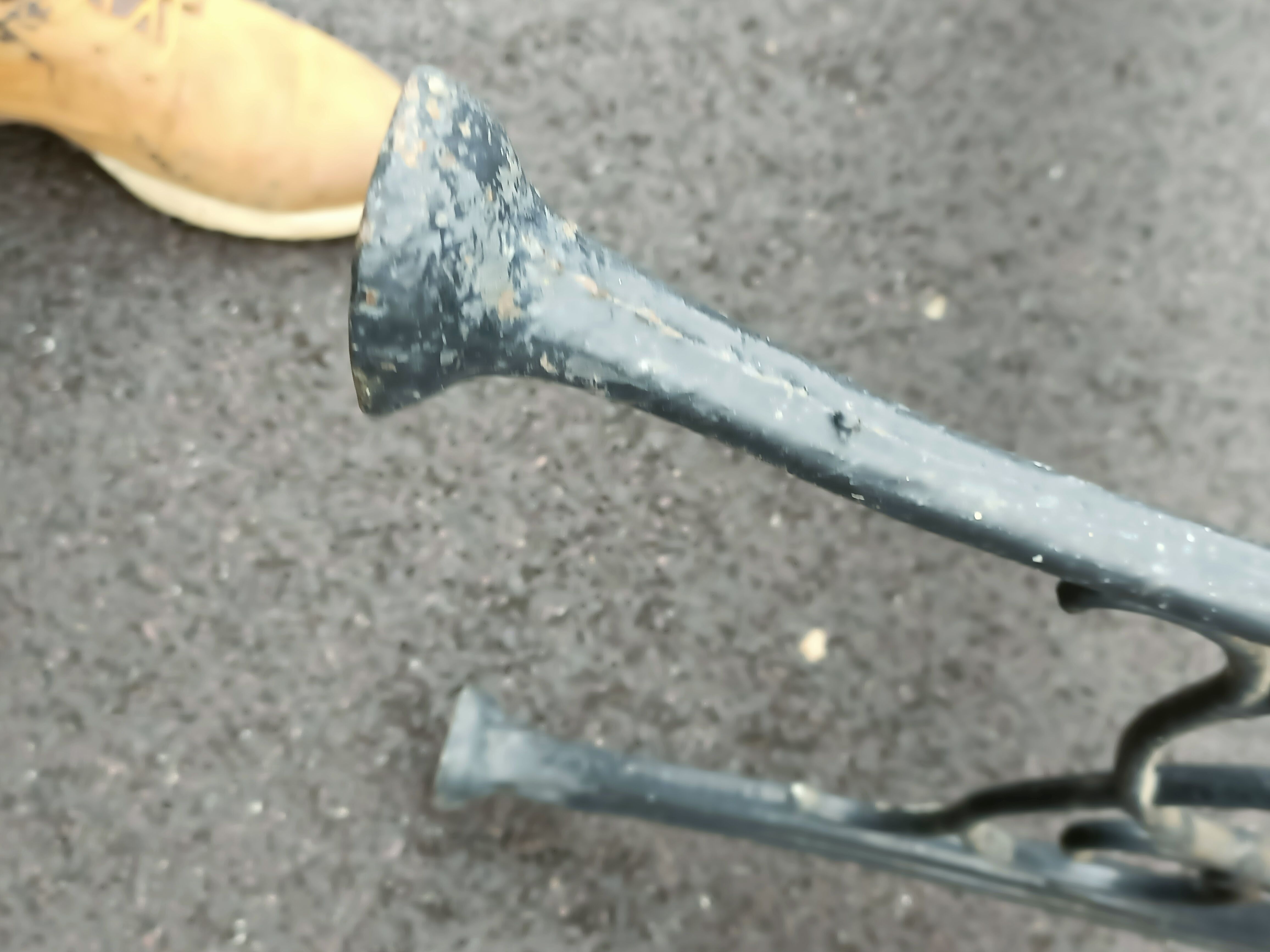Old garden bench cast iron legs