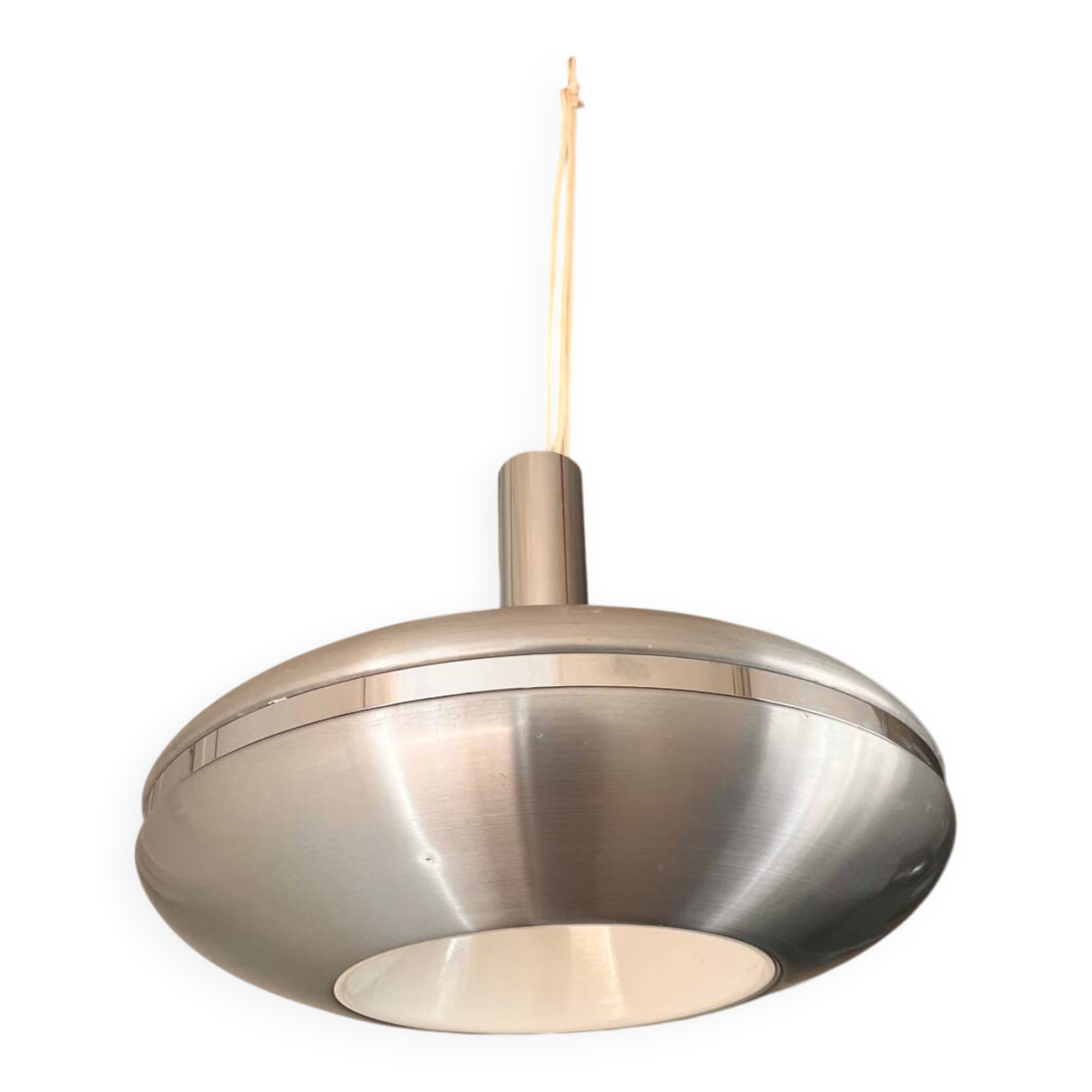 Superbe Lampe Suspension Design Vintage OVNI - Style Space Age/Mid-Cen