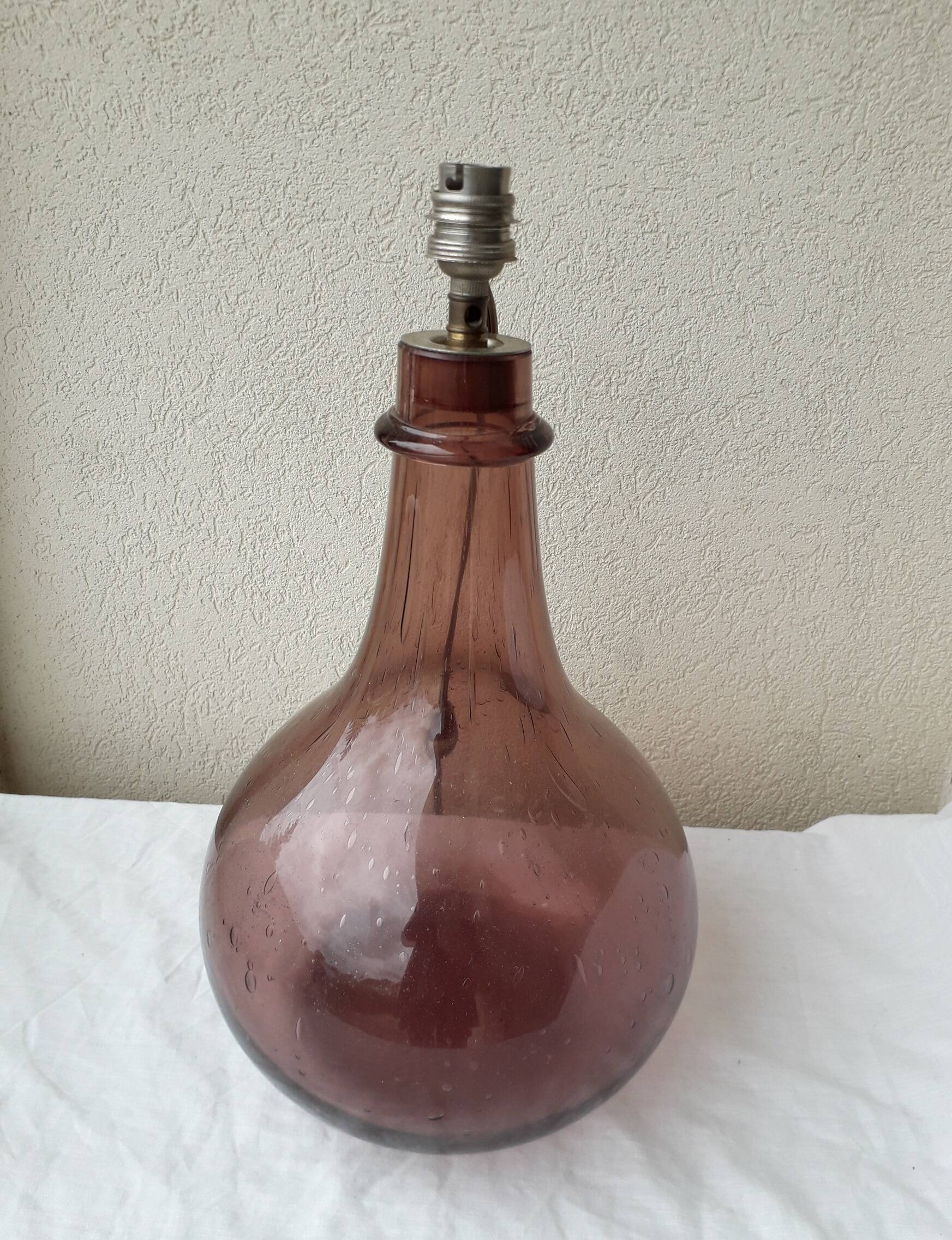 Bubble glass lamp base