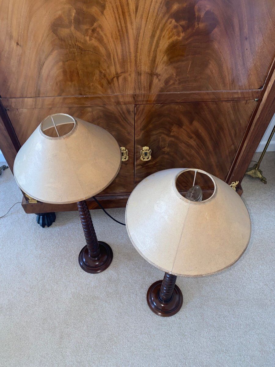 Pair of English lamps