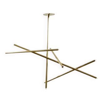 Cam Crockford 5-Light Brass Vertical Chandelier