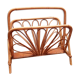 Porte-revue rotin vintage année 60 70
