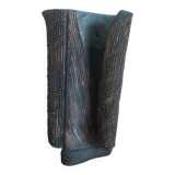 Raku vase scarifié