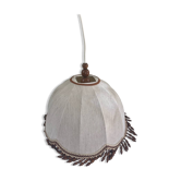 Vintage wooden bead pendant light