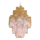 Contemporary Pink “Tronchi” Murano Glass Chandelier