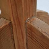 Solid pine wood pedestal table 1940s