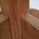 Solid pine wood pedestal table 1940s